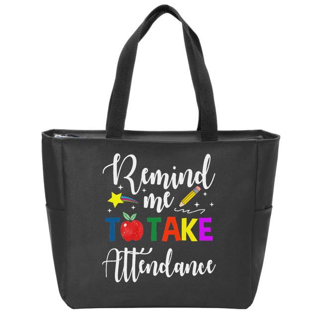Funny Teacher Gift Black Unisex Small Fit Cotton 65 Polyester 35 Sh Zip Tote Bag