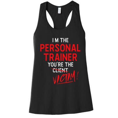 Fitness Trainer Gift Gym Workout Personal Trainer Women's Racerback Tank