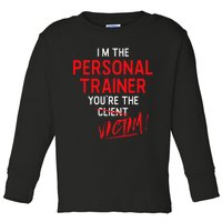 Fitness Trainer Gift Gym Workout Personal Trainer Toddler Long Sleeve Shirt