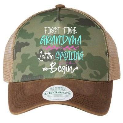 First Time Grandma Let The Spoiling Begin Mother's Day Legacy Tie Dye Trucker Hat