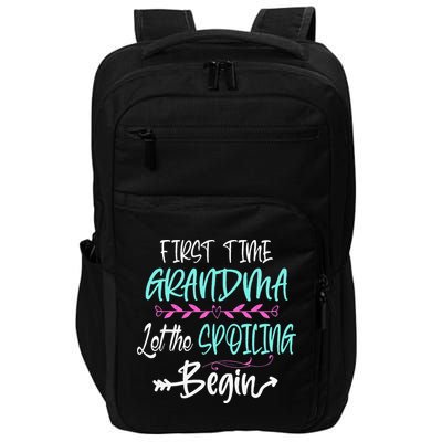 First Time Grandma Let The Spoiling Begin Mother's Day Impact Tech Backpack