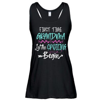 First Time Grandma Let The Spoiling Begin Mother's Day Ladies Essential Flowy Tank