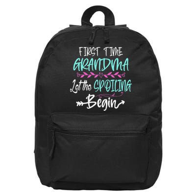 First Time Grandma Let The Spoiling Begin Mother's Day 16 in Basic Backpack