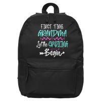 First Time Grandma Let The Spoiling Begin Mother's Day 16 in Basic Backpack