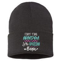First Time Grandma Let The Spoiling Begin Mother's Day Sustainable Knit Beanie