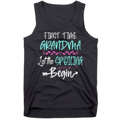 First Time Grandma Let The Spoiling Begin Mother's Day Tank Top