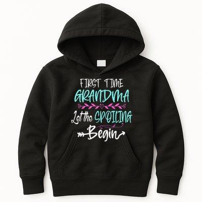 First Time Grandma Let The Spoiling Begin Mother's Day Kids Hoodie