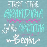 First Time Grandma Let The Spoiling Begin Mother's Day Sueded Cloud Jersey T-Shirt