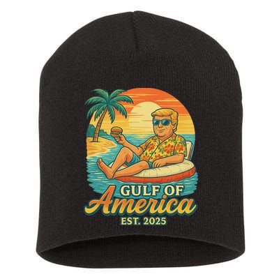 Funny Trump Gulf Of Us America Est 2025 Short Acrylic Beanie