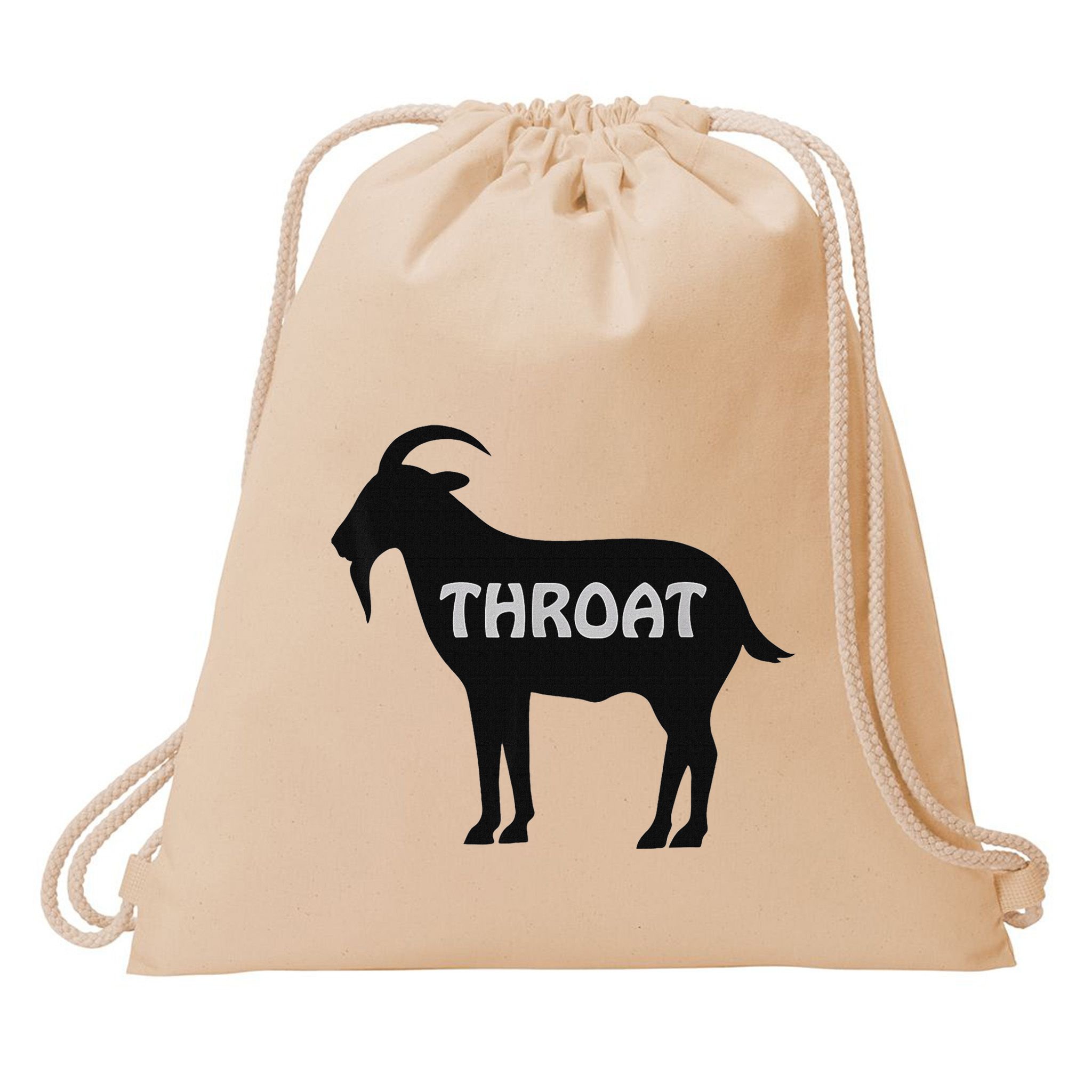 Funny Throat Goat Adult Humor Sarcastic Outfit Drawstring Bag