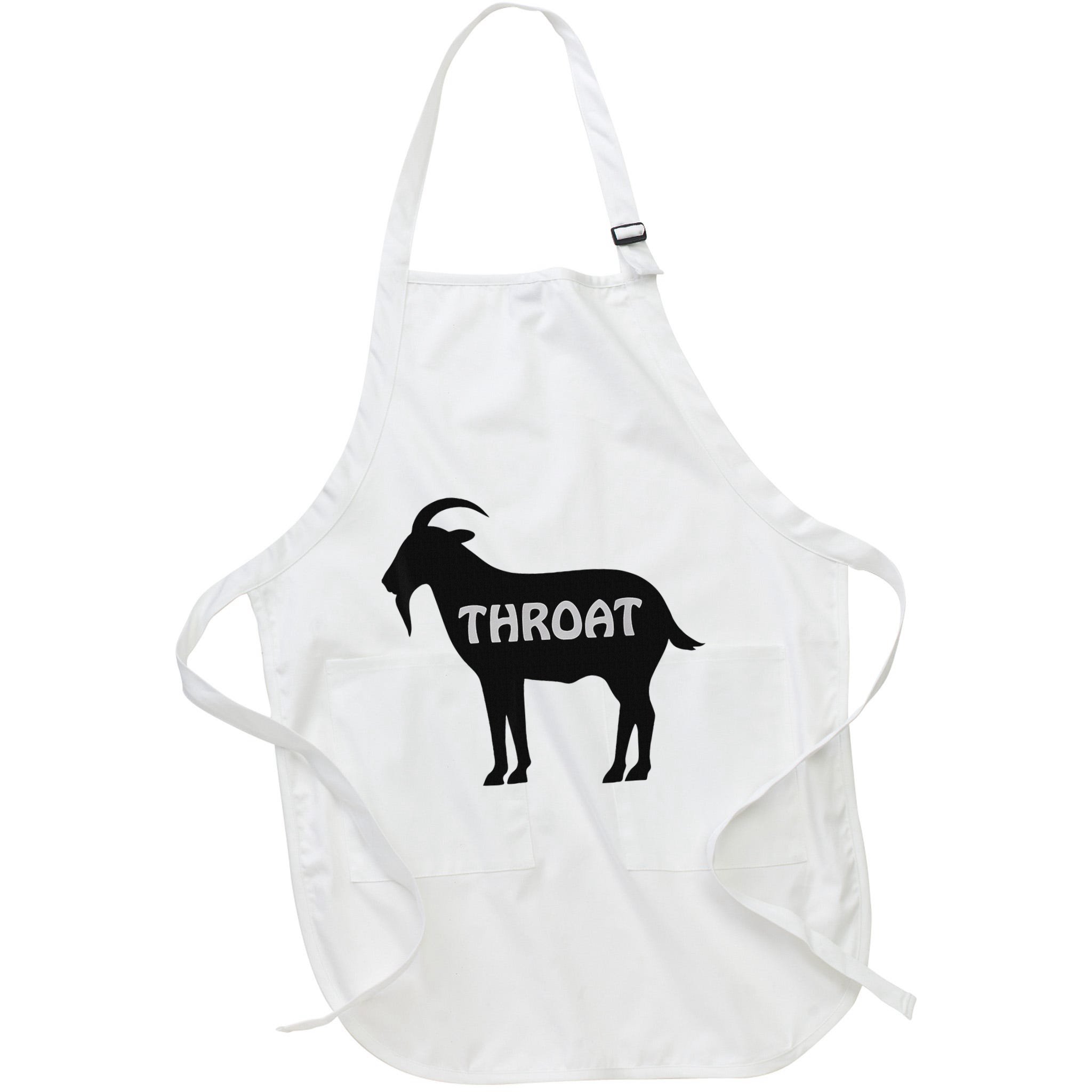 Funny Throat Goat Adult Humor Sarcastic Outfit Apron