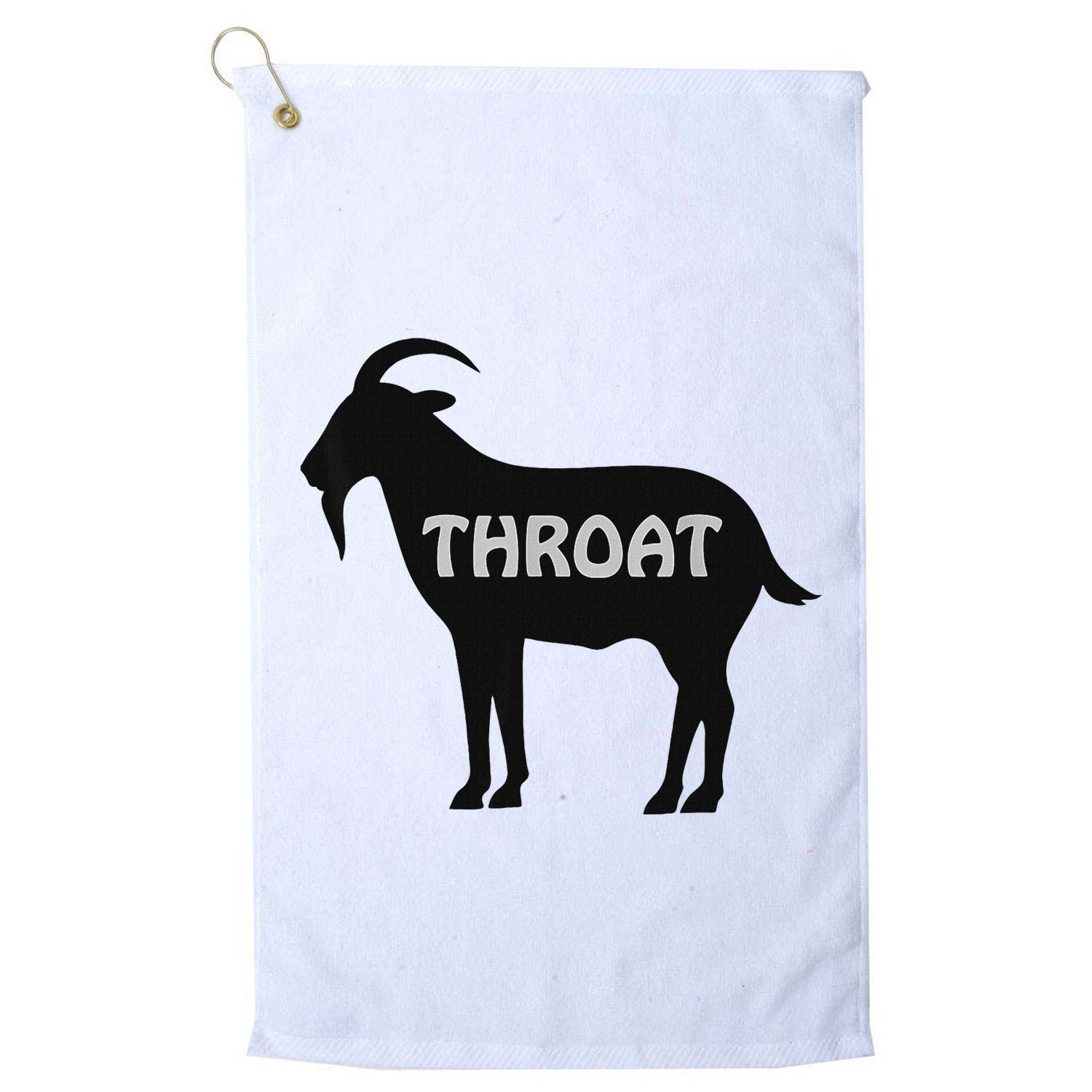 Funny Throat Goat Adult Humor Sarcastic Outfit Golf Towel