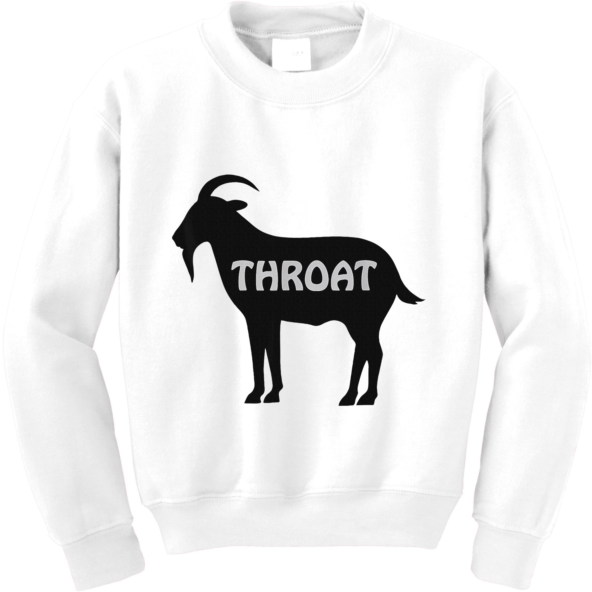 Funny Throat Goat Adult Humor Sarcastic Outfit Kids Sweatshirt