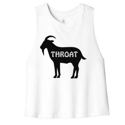 Funny Throat Goat - Adult Humor Slogan Costume Women's Racerback Cropped Tank