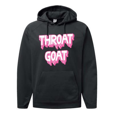 Funny Throat Goat Adult Humor Sarcastic Outfit Performance Fleece Hoodie