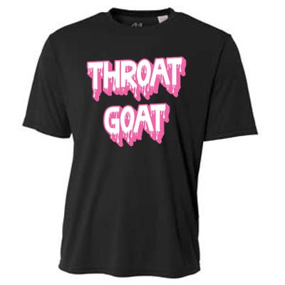 Funny Throat Goat Adult Humor Sarcastic Outfit Cooling Performance Crew T-Shirt