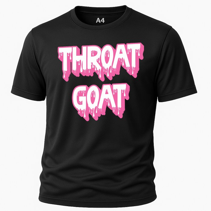 Funny Throat Goat Adult Humor Sarcastic Outfit Cooling Performance Crew T-Shirt