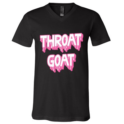 Funny Throat Goat Adult Humor Sarcastic Outfit V-Neck T-Shirt