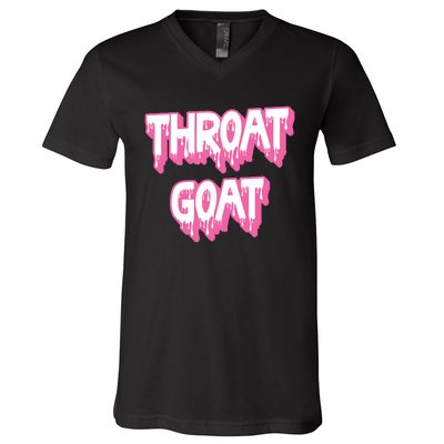 Funny Throat Goat Adult Humor Sarcastic Outfit V-Neck T-Shirt