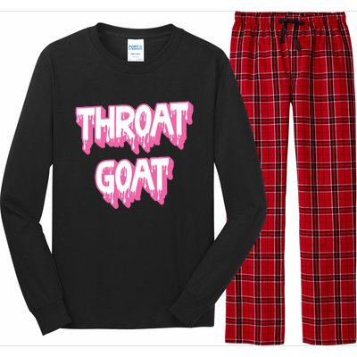 Funny Throat Goat Adult Humor Sarcastic Outfit Long Sleeve Pajama Set