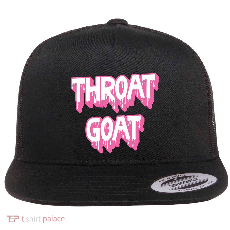 Funny Throat Goat Adult Humor Sarcastic Outfit Flatbill Hat