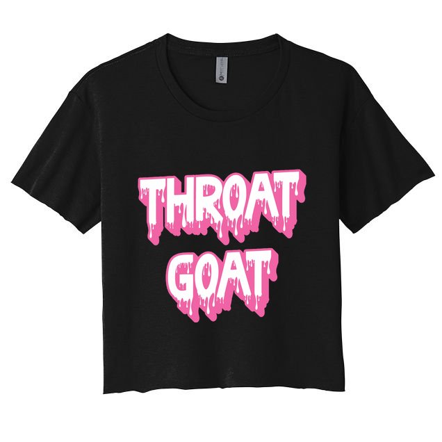 Funny Throat Goat Adult Humor Sarcastic Outfit Crop Top