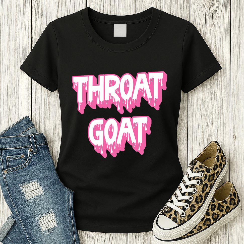 Funny Throat Goat Adult Humor Sarcastic Outfit Womens T-Shirt