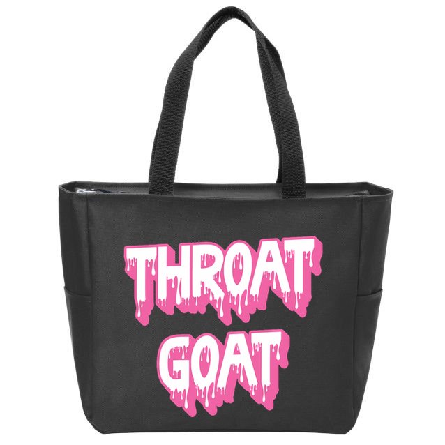 Funny Throat Goat Adult Humor Sarcastic Outfit Zip Tote Bag