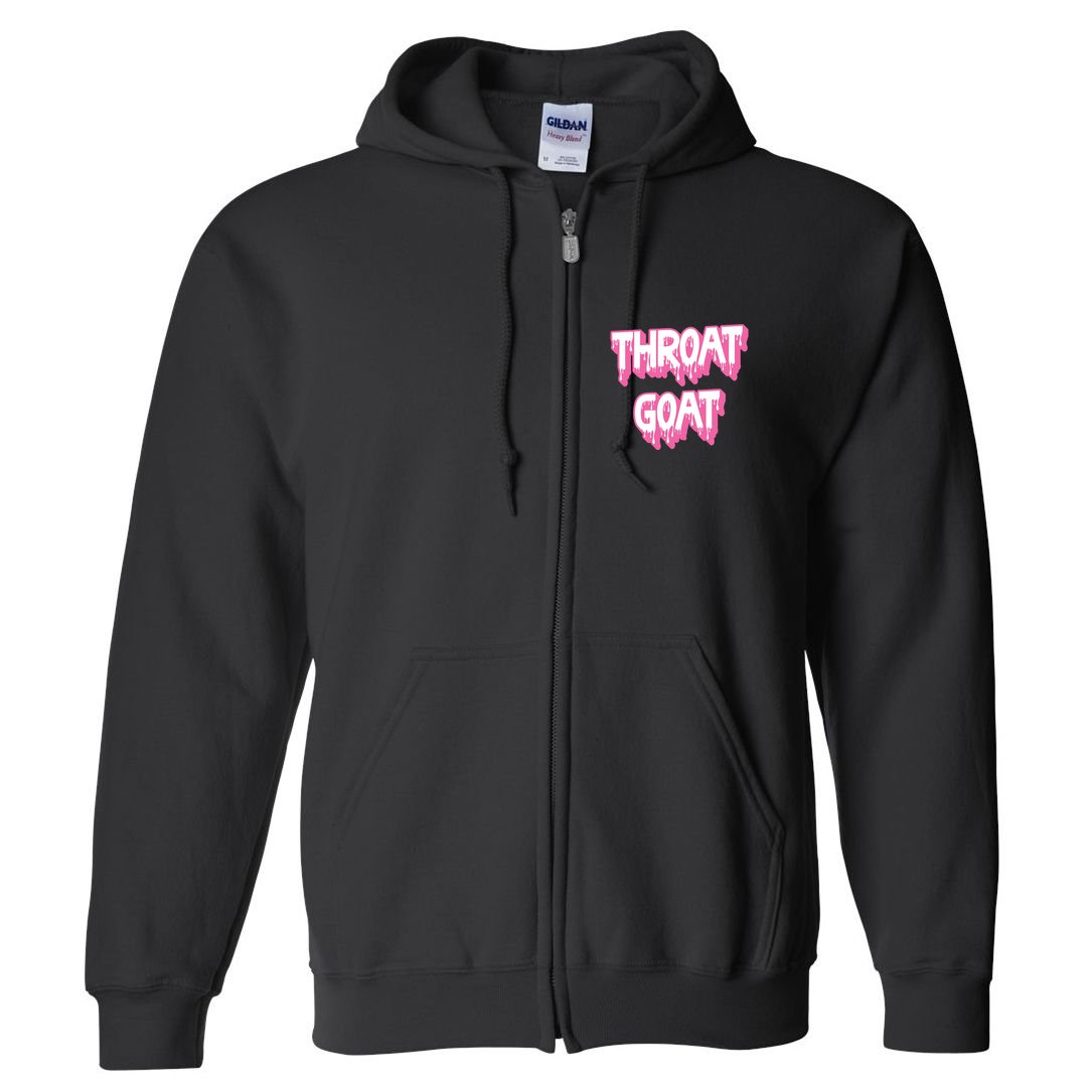 Funny Throat Goat Adult Humor Sarcastic Outfit Full Zip Hoodie
