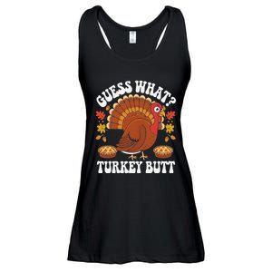 Funny Thanksgiving Guess What Turkey Butt Ladies Essential Flowy Tank