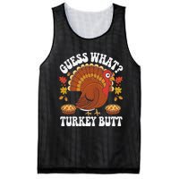 Funny Thanksgiving Guess What Turkey Butt Mesh Reversible Basketball Jersey Tank