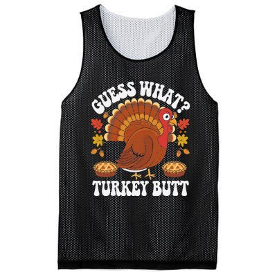 Funny Thanksgiving Guess What Turkey Butt Mesh Reversible Basketball Jersey Tank