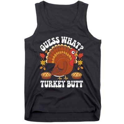 Funny Thanksgiving Guess What Turkey Butt Tank Top