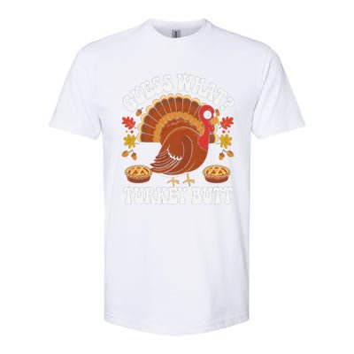 Funny Thanksgiving Guess What Turkey Butt Softstyle CVC T-Shirt