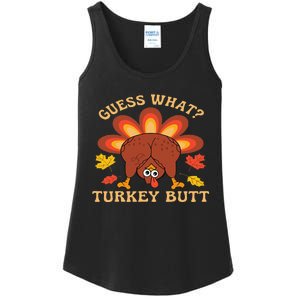 Funny Thanksgiving Guess What Turkey Butt Ladies Essential Tank