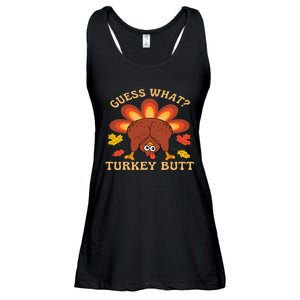 Funny Thanksgiving Guess What Turkey Butt Ladies Essential Flowy Tank