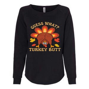 Funny Thanksgiving Guess What Turkey Butt Womens California Wash Sweatshirt