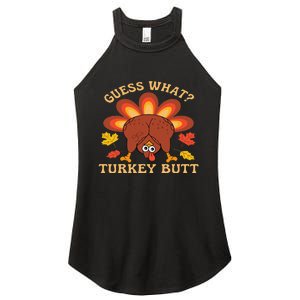 Funny Thanksgiving Guess What Turkey Butt Women's Perfect Tri Rocker Tank