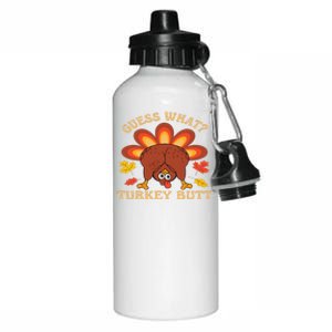 Funny Thanksgiving Guess What Turkey Butt Aluminum Water Bottle