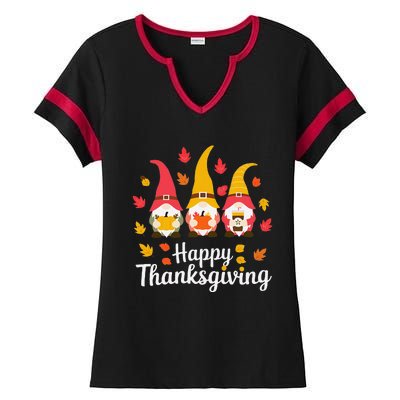 Funny Thanksgiving Gifts For Fall Gnome Gnomies Lover Ladies Halftime Notch Neck Tee