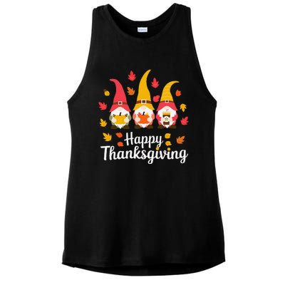 Funny Thanksgiving Gifts For Fall Gnome Gnomies Lover Ladies PosiCharge Tri-Blend Wicking Tank