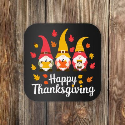 Funny Thanksgiving Gifts For Fall Gnome Gnomies Lover Coaster