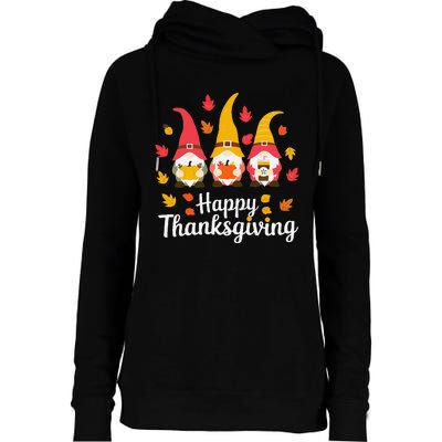 Funny Thanksgiving Gifts For Fall Gnome Gnomies Lover Womens Funnel Neck Pullover Hood