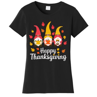 Funny Thanksgiving Gifts For Fall Gnome Gnomies Lover Women's T-Shirt