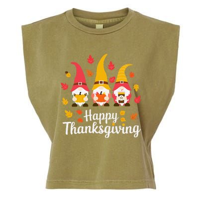 Funny Thanksgiving Gifts For Fall Gnome Gnomies Lover Garment-Dyed Women's Muscle Tee