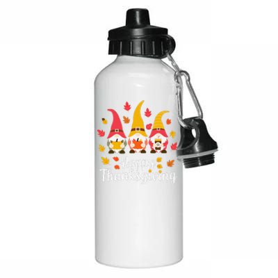 Funny Thanksgiving Gifts For Fall Gnome Gnomies Lover Aluminum Water Bottle