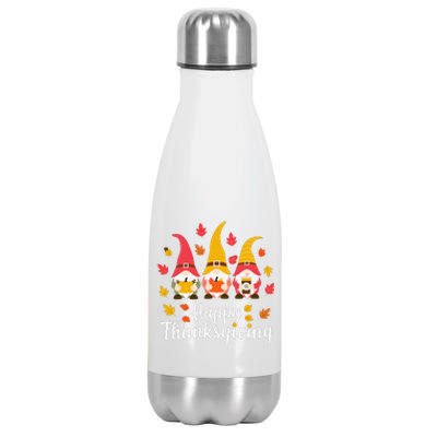 Funny Thanksgiving Gifts For Fall Gnome Gnomies Lover Stainless Steel Insulated Water Bottle