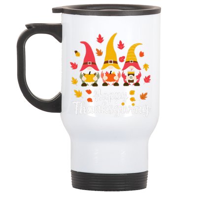 Funny Thanksgiving Gifts For Fall Gnome Gnomies Lover Stainless Steel Travel Mug