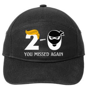 Funny Trump Golf Course Gunshots 20 You Missed Again 7-Panel Snapback Hat