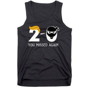 Funny Trump Golf Course Gunshots 20 You Missed Again Tank Top